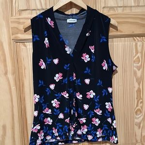 Calvin Klein sleeveless blouse size large